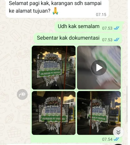 Pengiriman Papan Bunga Selamat Prantaan Bogorejo